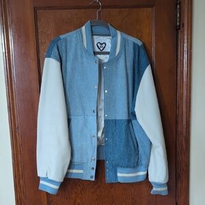 EB Denim Patchwork Bomber Jacket